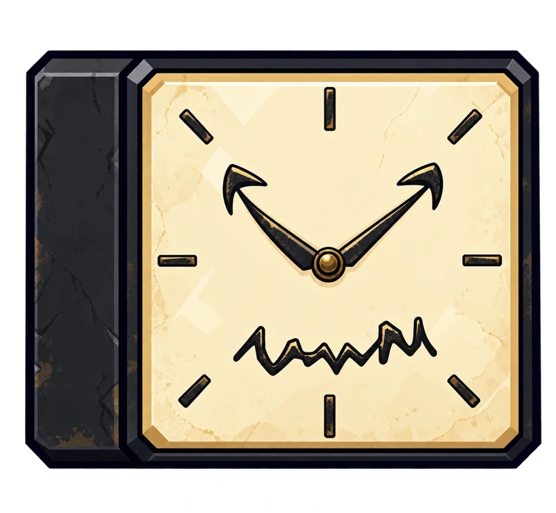 Father Time clock cube