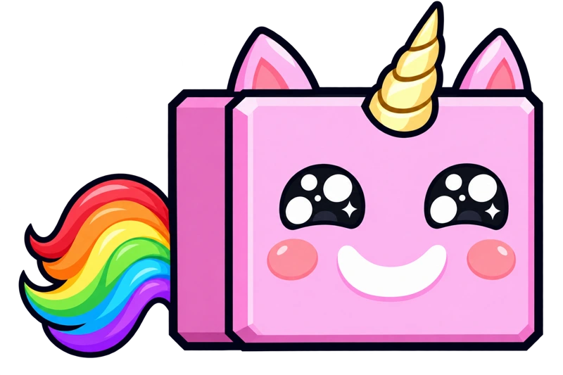 Pastel unicorn cube