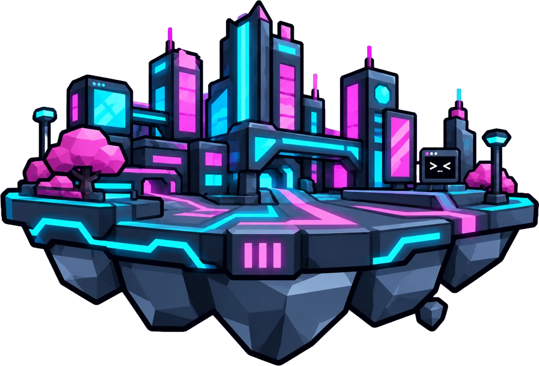Neon Cyber City world island